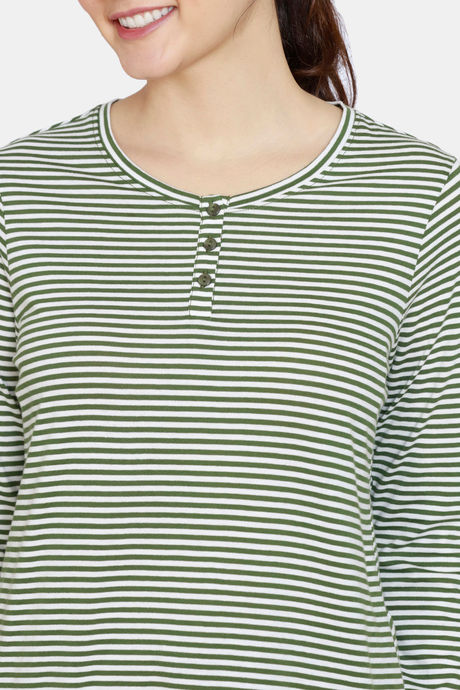 Zivame Cozy Ribbed 2 Top & 1 Bottom Lifewear Set - Leaf Clover — image 6